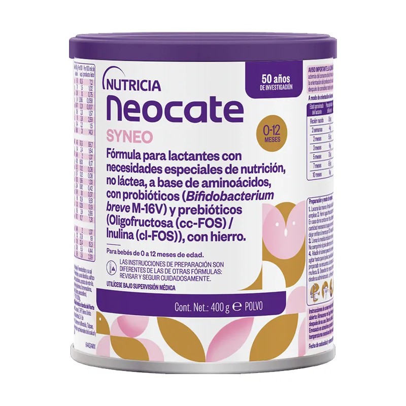 Neocate Syneo Fórmula No Láctea Nutrición Especial 400 Pack2