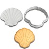 Mighty Gadget Seaside Scallop Seashell Cookie Cutter & Stamp Set