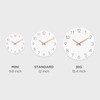 mooas Flatwood Wall Clock (Wood Mini), 9.8" Silent Non-Ticking Sweep