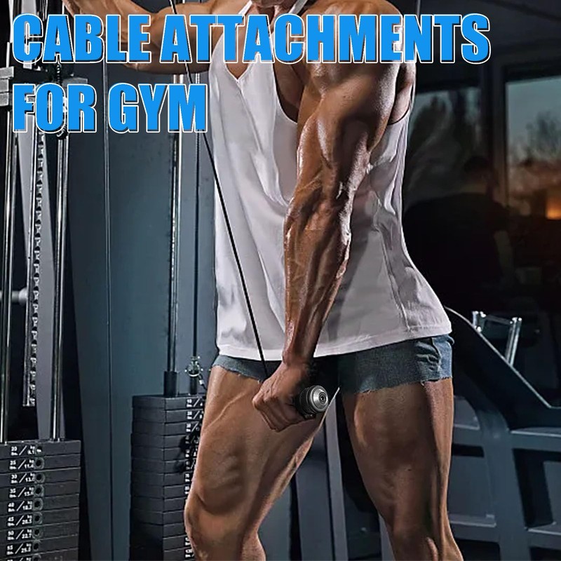 Ergonomic Tricep Rope Pull Down Attachment, Upgraded Long Triceps Rope