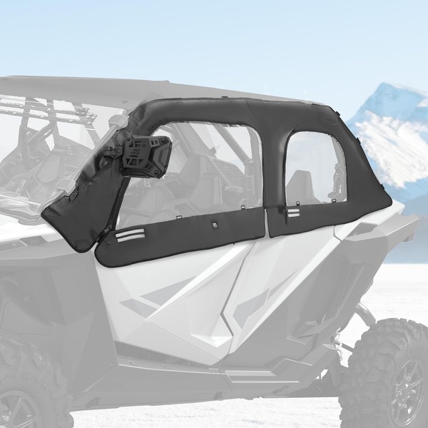 KEMIMOTO PRO XP4 Cab Enclosure Upper Doors, Upgraded Zipper UTV