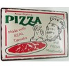 Tin Sign 20 x 30 cm Curved Pizza Fresh Tomato