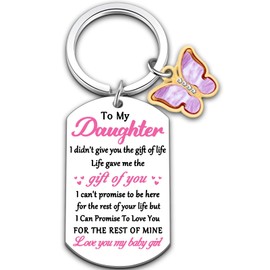To My Daughter Gifts From Mom Sweet 16 Gifts For Girls Birthday Gift For Daughter Best Gift For Adult Daughters Keychain Things For Teen Girls