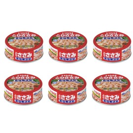 Inaba Chicken Scissors Flakes, Salt Free, 6 Cans Set