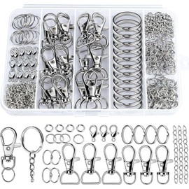 Kit de 524 Piezas para Hacer Llaveros, Incluyendo Ganchos para Llaveros, Cierres de Langosta, Llavero y Anillos para Saltar para Manualidades y Hacer Joyas