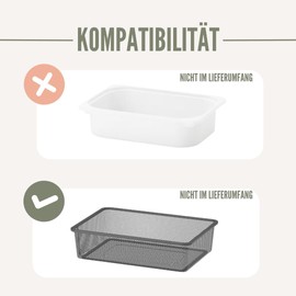 [2025] Adapter für Hochstuhl der Marke Stokke und für Trofast Gitterkorb mit Stoppern (Grau)