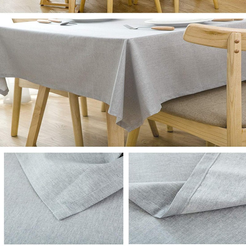 Bringsine Vinyl Rectangle Table Cloth Farmhouse Tablecloth Waterproof Anti-Shrink Soft