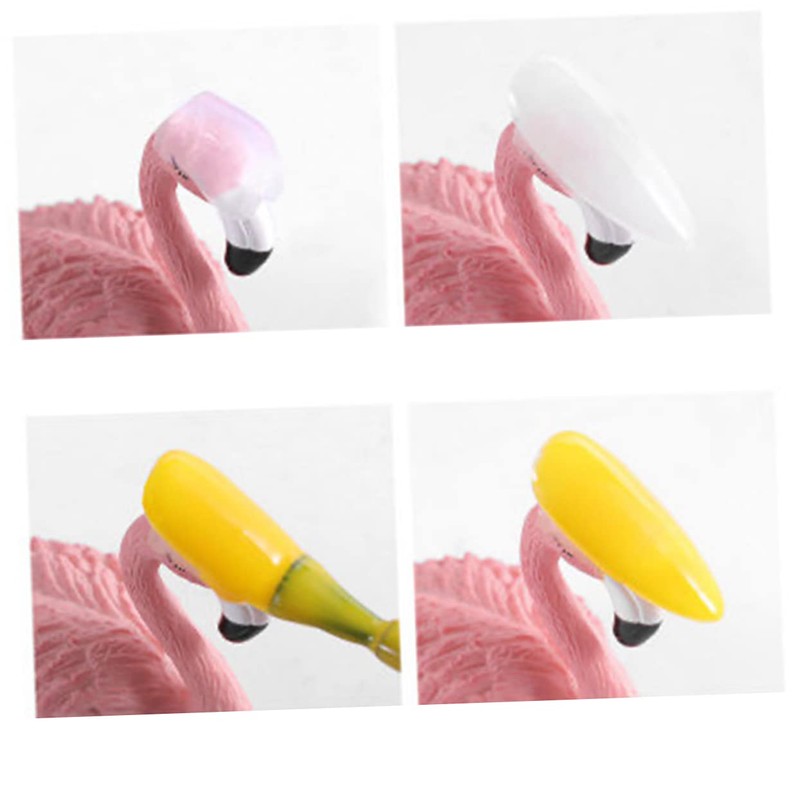 Baluue 3pcs Flamingo Nail Art Tip Stand Cute Manicure Display