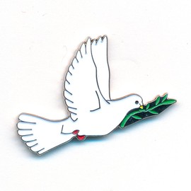 hegibaer Dove Peace Love Dove Metal Button Pin Badge 0834