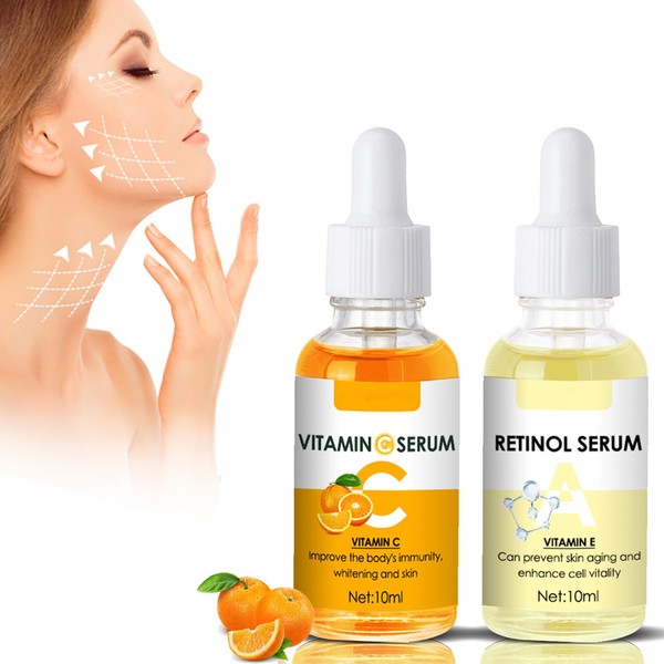 Face Care Set with Vitamin C Serum, Retinol Serum, Anti-Ageing