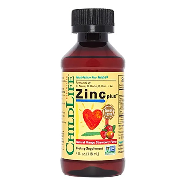 ChildLife Essentials, Essentials, Zinc Plus, Mango natural y fresa, 118
