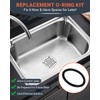 Phivan 4 Pack Commercial Sink Drain O-Ring Gasket Set -