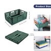 Ygapuzi Plastic Collapsible Crate Folding Storage Basket with Handle for