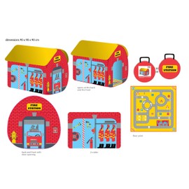 POP UP Pop It Up Childrens Play Tent with a Unique Printed Play Floor Toy Play Tent/ Playhouse/ Den for Boys