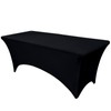 OutdoorLines Fitted Tablecloth Black Table Clothes for 4 Foot Rectangle