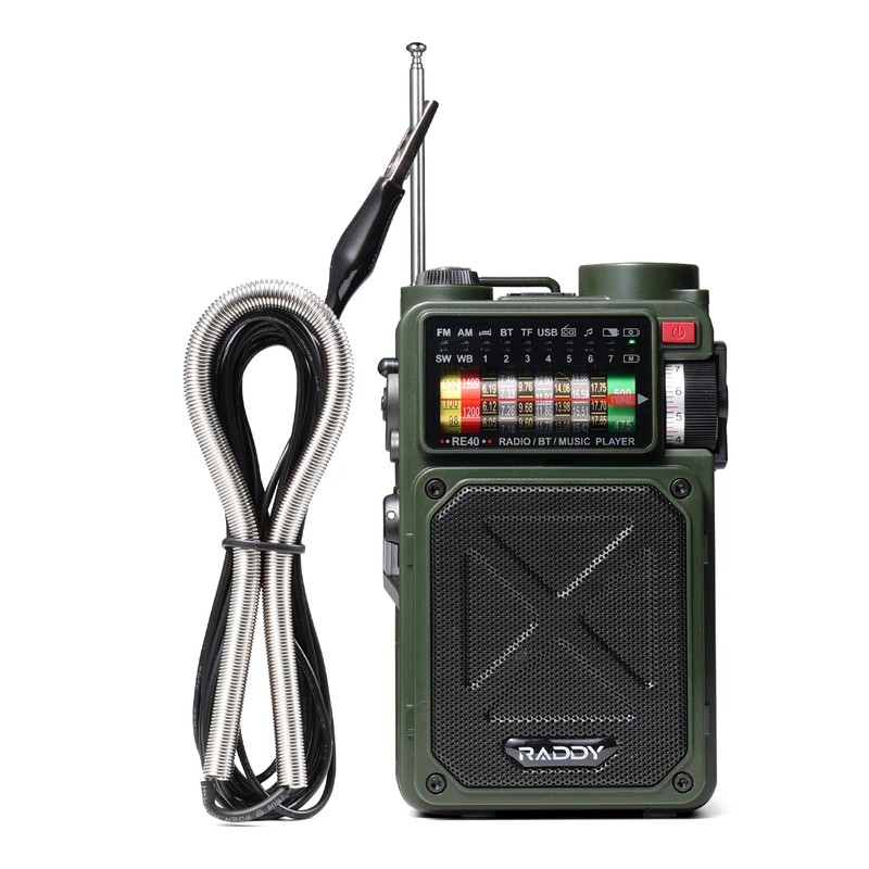 Raddy SW001 Shortwave Radio Antenna, 9.85’ Crocodile Clip Antenna for