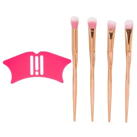 Brocha de Maquillaje, Herramienta de Sombra de Nariz, Plantilla de Delineador de Ojos de Silicona Multifuncional, Plantilla de Contorno de Nariz, Guía de Maquillaje Facial con