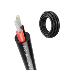 100ft 12 Gauge Wire 2 Conductor Electrical Wire 12V Low Voltage/Tinned Copper/Flexible/12/2 Wire for LED Strips Lamps Lighting Automotive (2C-12AWG, 100FT)