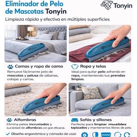 Pet Hair Remover Brush Removedor de Pelo de Mascotas para Auto y Hogar | Cepillo para Quitar Pelo de Perro y Gato en Tapicería, Sofás y Alfombras | Accesorio de Limpieza Reutilizable