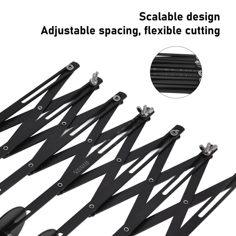 MUNEFE 7 Wheel Pastry Cutter, Multi Wheel Pastry Roller Cutter,