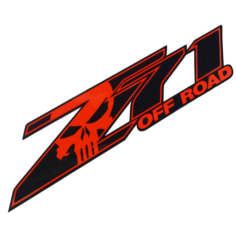 2Pc Z71 Off Road Decals Stickers Emblem Replacement for Silverado