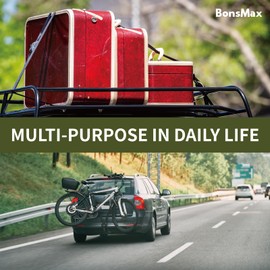 BonsMax Tie Down Lashing Strap, Cam Buckle Ratchet Strap, Secure Kayak, Bike, SUP and Cargo on Rack, Trailer, Truck Bed