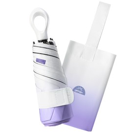 LEAGERA UV Mini Umbrella for Purse - Sun Protection Ultralight Small Umbrella Compact Packable Umbrellas Pretty Parasol Women Gifts Girls