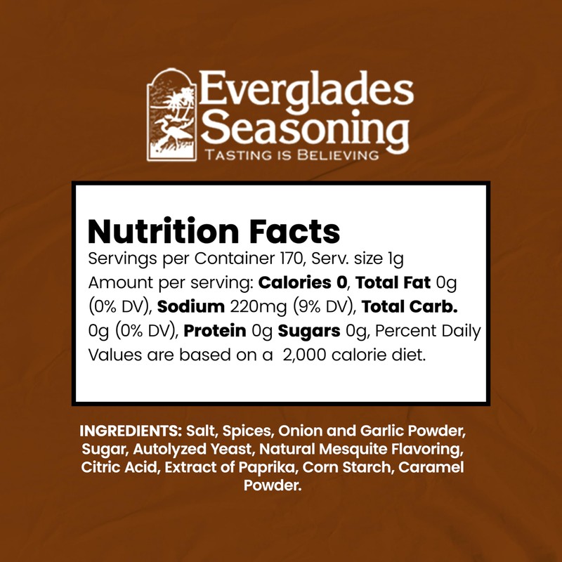 Everglades Cactus Dust BBQ Rub Seasoning - Mesquite Flavored, Gluten