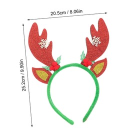 SAFIGLE Christmas Reindeer Antlers Headband Festive Hair Accessory for Women for Holiday Parties Christmas Costumes and Fun Photo Booth Props