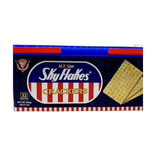 M.Y. San SkyFlakes Philippino Crackers 32 Packs 800g-SET OF 2