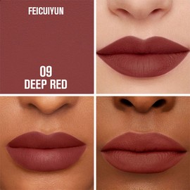 FeiCuiYun Matte Calligraphy Liquid Lip Liner Lipstick Pencil, Deep Red Long-Lasting Transfer-Proof Lip Stain, Lightweight Lipstick, Sheer Buildable Color, Fades to a Natural Wash of Colors