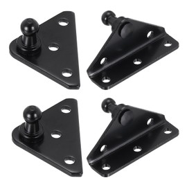 uxcell 5.08mm Ball Stud Mounting Bracket, Steel Gas Strut Mount Universal Spring Lift Strut with L-Type and Flat-Type Mounts for Gas Shock Spring Strut Lift Support Prop,2 Set Black