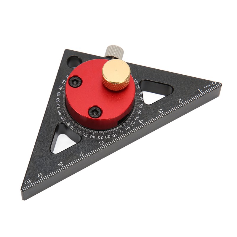 400mm Woodworking Hole Scribing Ruler Aluminum Alloy 360° Rotating Line