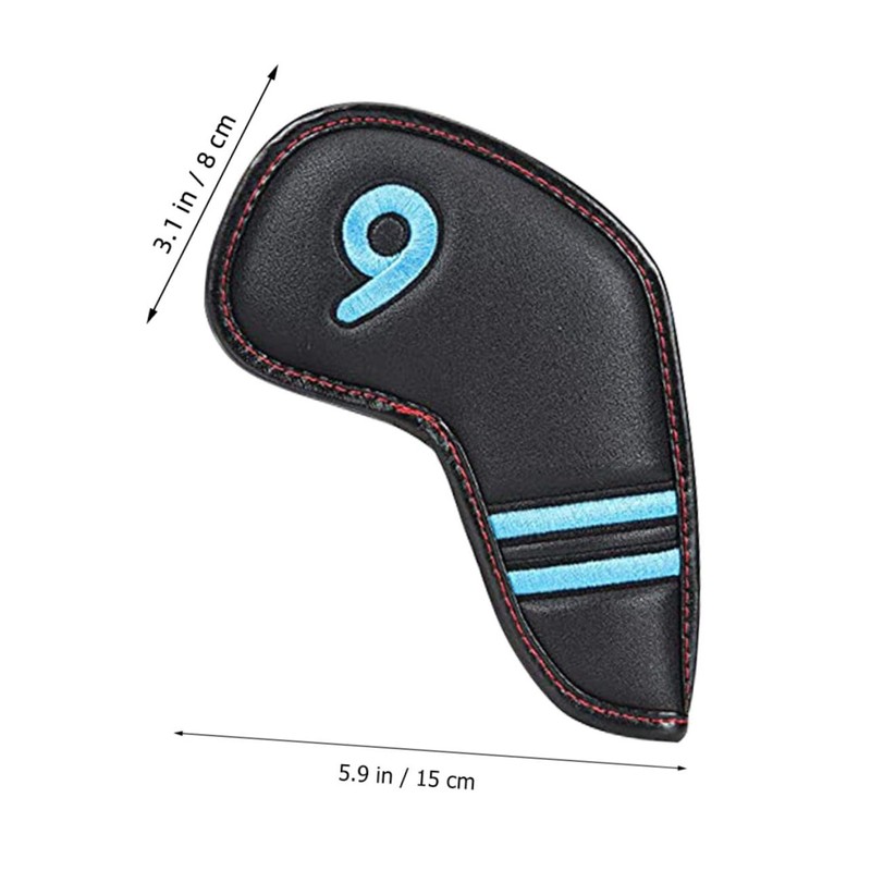 SUPVOX 9Pcs Colorful Club Covers PU Putter Head Covers for
