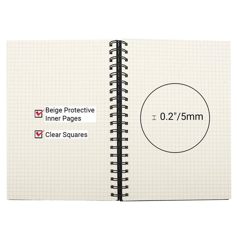 Yarotm Notebook Squared B5-1 Piece Ring Binder Notepad B5 -