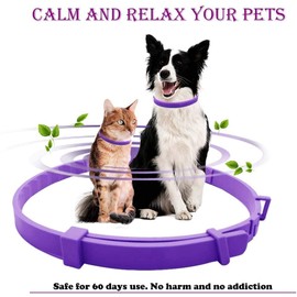 Genérico Collar Calmante para Gatos, Ajustable para Alivia la Ansiedad y Reducir la feromonas, Mantiene la Mascota Duradera Calma Natural, Collar de Calma Seguro e Impermeable