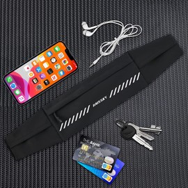 Laufgürtel für Handy wasserdichte Lauf Hüfttasche 3 Taschen Handy lauftasche, Hüfttasche, Sportgürtel, Running Belt zum Joggen，Bauchtasche Joggen für Herren und Damen bis zu 7"