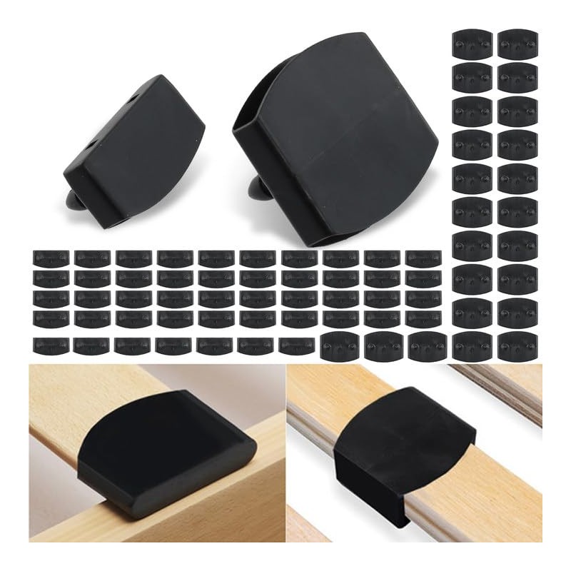 72PCS Plastic Bed Slat Caps, Side and Center Bed Slats