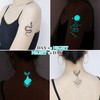 12 Sheets Glow in the Dark Tattoo Stickers Waterproof -