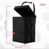 Lusso Black Car Trash Can, 3.5 Gallon, Manual-Lift Opening Mechanism,