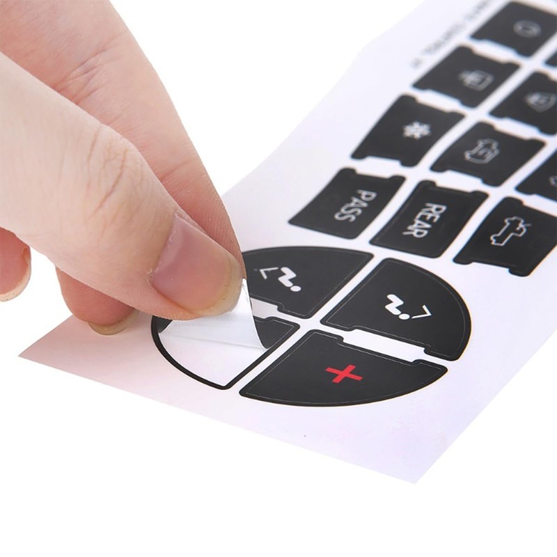 JNNJ Pack of 2 A/C Air Conditioning Button Stickers, Car