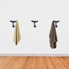 Wowser Navy Blue Whale Tail Cast Iron Wall Hooks, Wall