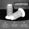 SunBling Reflective Embroidery Machine Thread for Sewing, 2 Pack Reflect
