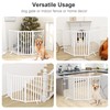 36" Height Extra Tall Freestanding Pet Gate, Solid Wood Folding
