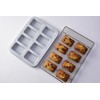 Monfish 8-Cup Mini Loaf Baking Pans- financier bread pan Carbon