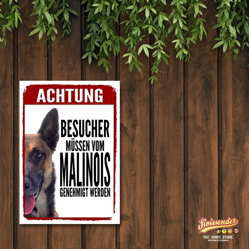 Malinois Mali Approval Dog Sign Saying Door Sign Dog Sign