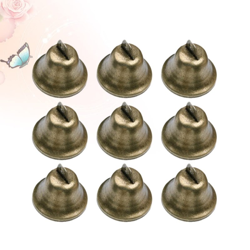Ciieeo 35pcs Bronze Bell Hand Held for Decoration Ornaments Christmas