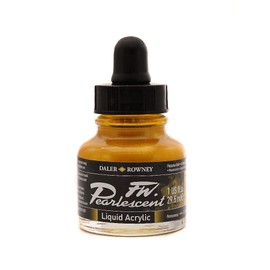 Daler-Rowney FW Pearlescent Acrylic Ink, 1 oz, Mazuma Gold (603201117)