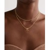 Coshilta Gold Necklace for Women，Bow Necklace 14K Gold Plated Layered