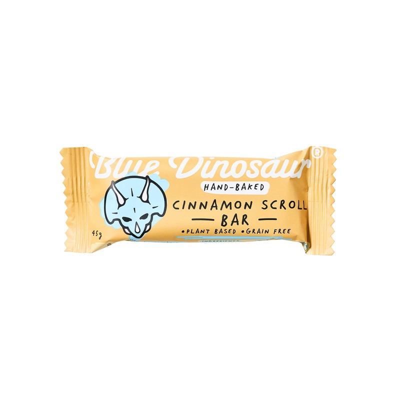 Blue Dinosaur Cinnamon Scroll Snack Bars 12 x 45g Box